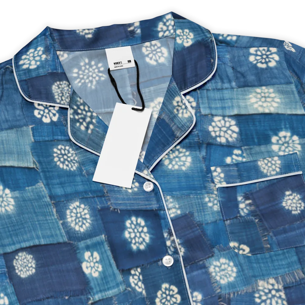 Sapphire Bloom on Women's Short Sleeve Pajama Top — Product details