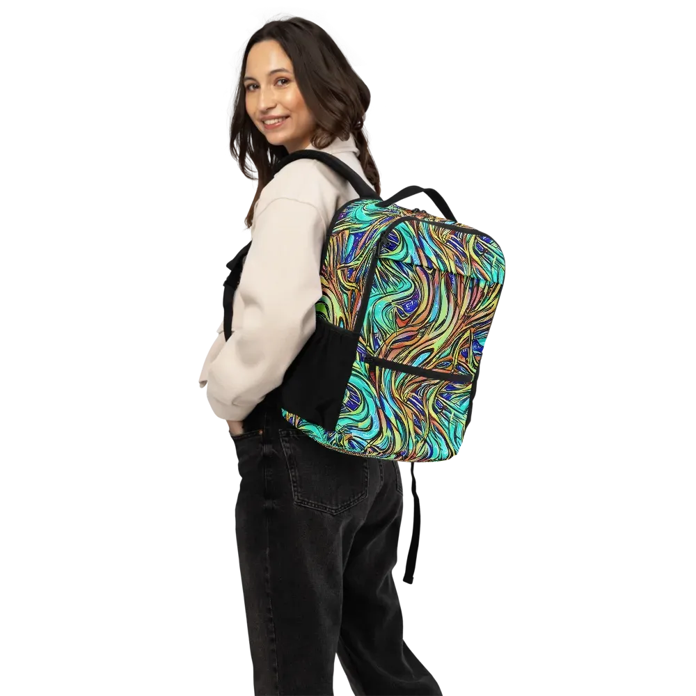 Cobalt Flow on Utility Backpack — Back