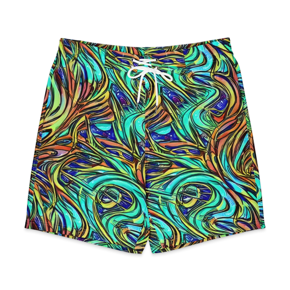 Cobalt Flow on Men's Board Shorts — Front