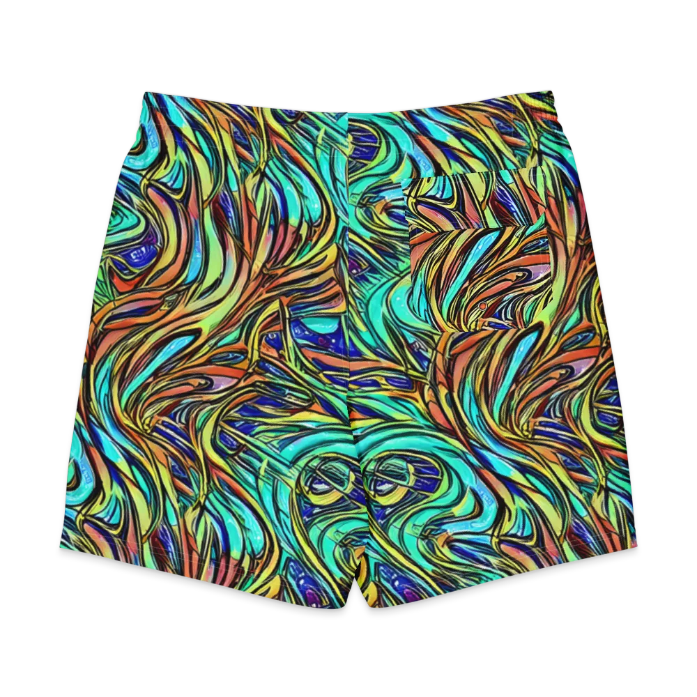 Cobalt Flow on Men's Board Shorts — Back