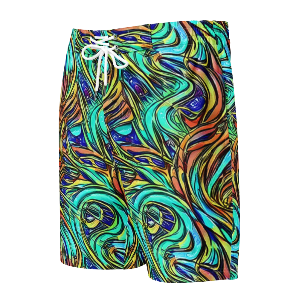 Cobalt Flow on Men's Board Shorts — Front