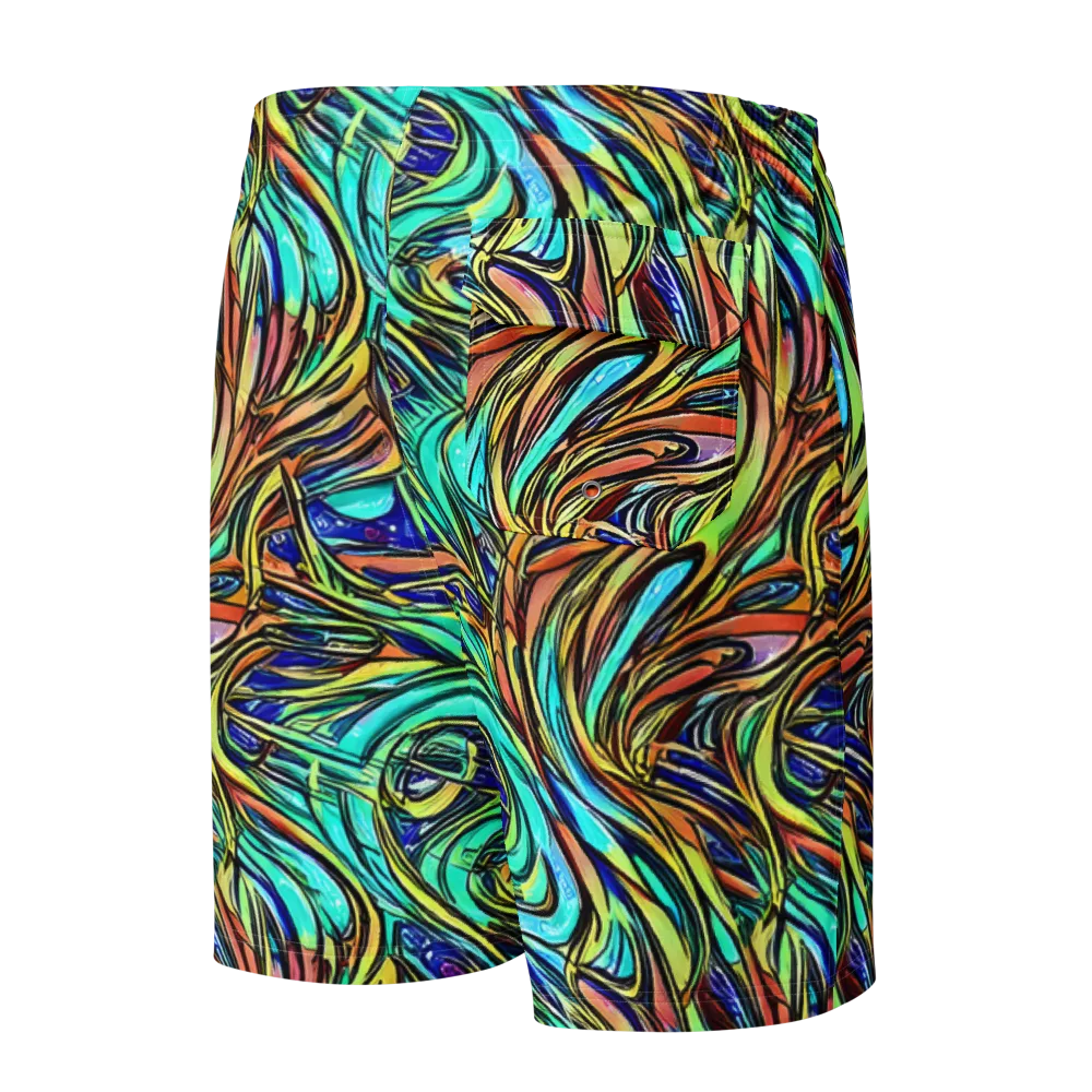 Cobalt Flow on Men's Board Shorts — Back