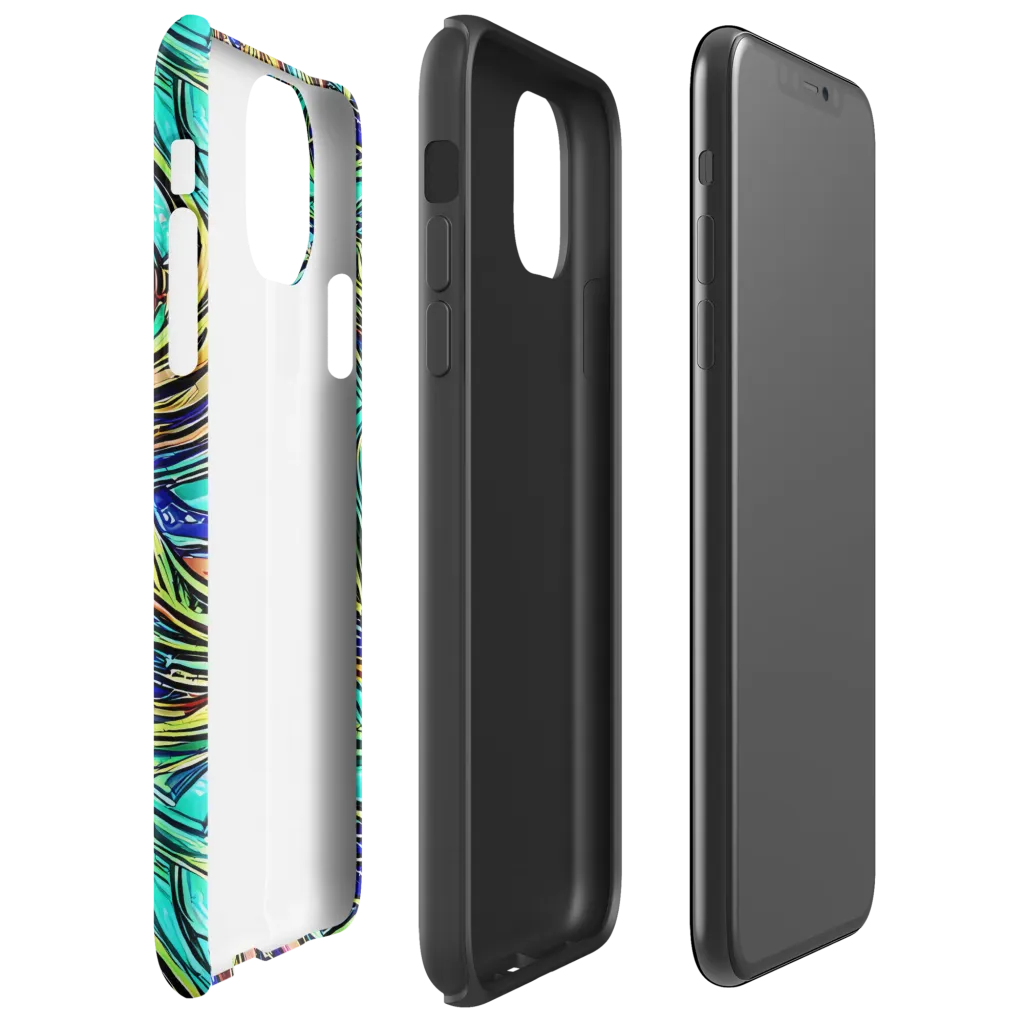 Cobalt Flow on Tough Case for iPhone® — Right