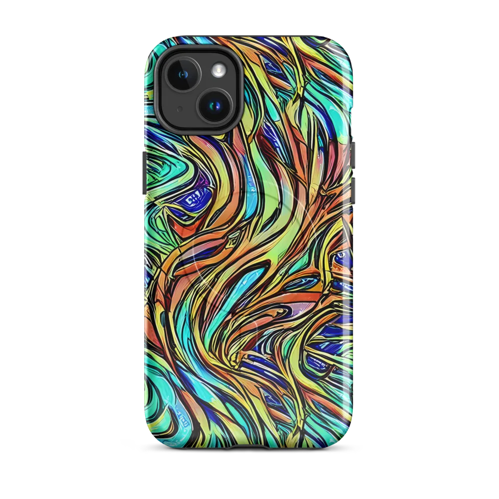 Cobalt Flow on MagSafe Tough Case for iPhone® — Front