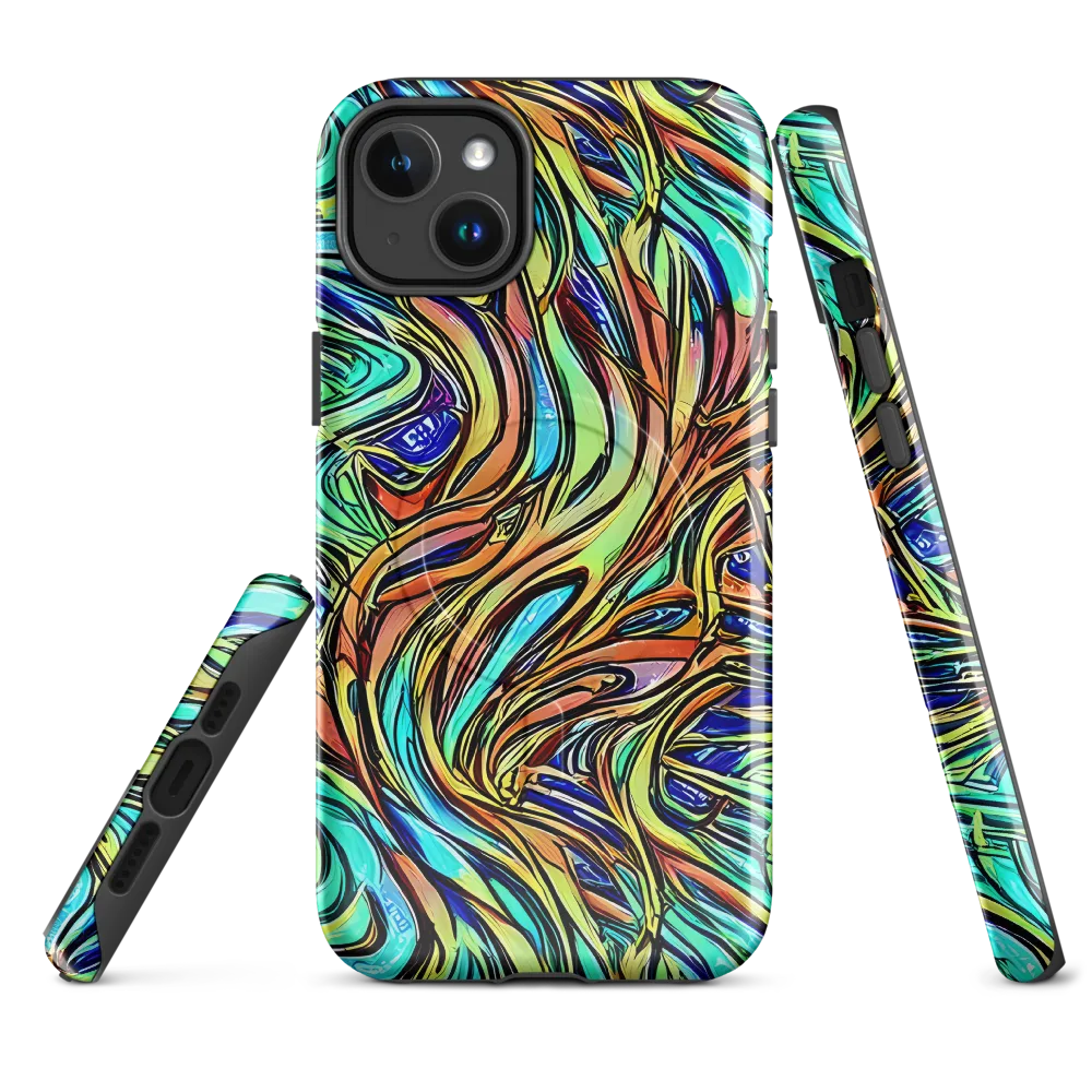 Cobalt Flow on MagSafe Tough Case for iPhone® — Front