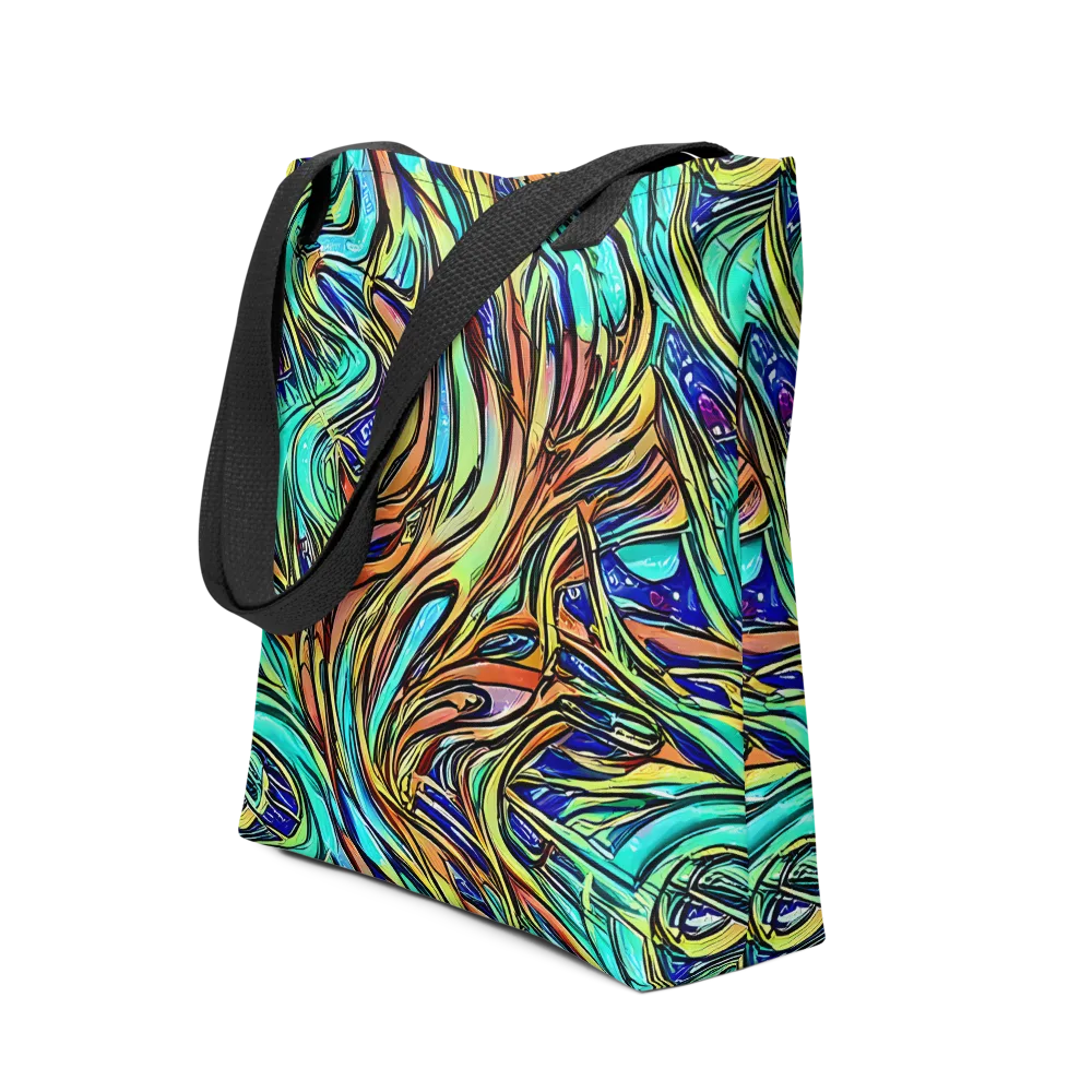 Cobalt Flow on Tote Bag — Front