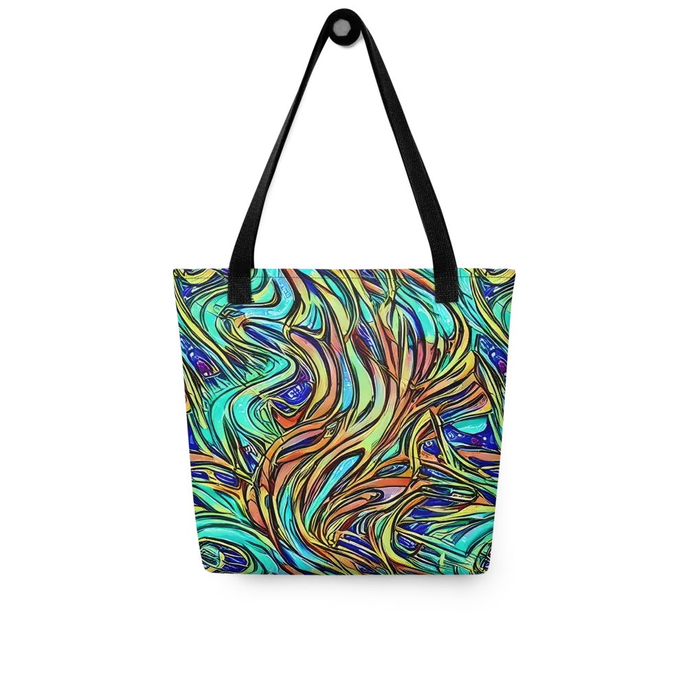 Cobalt Flow on Tote Bag — Front
