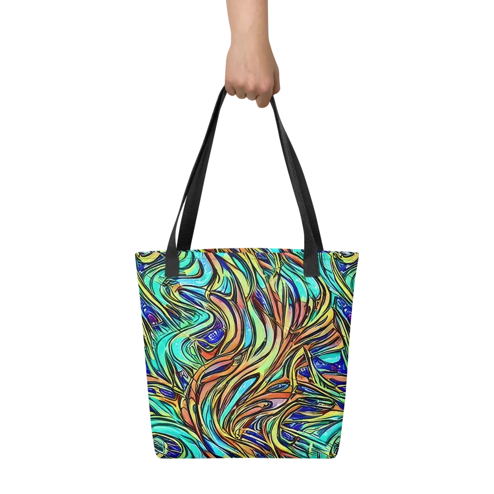 Cobalt Flow on Tote Bag — Front