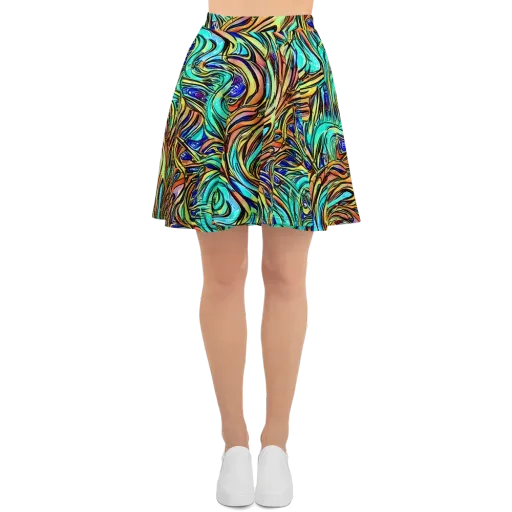 Cobalt Flow on a Skater Skirt