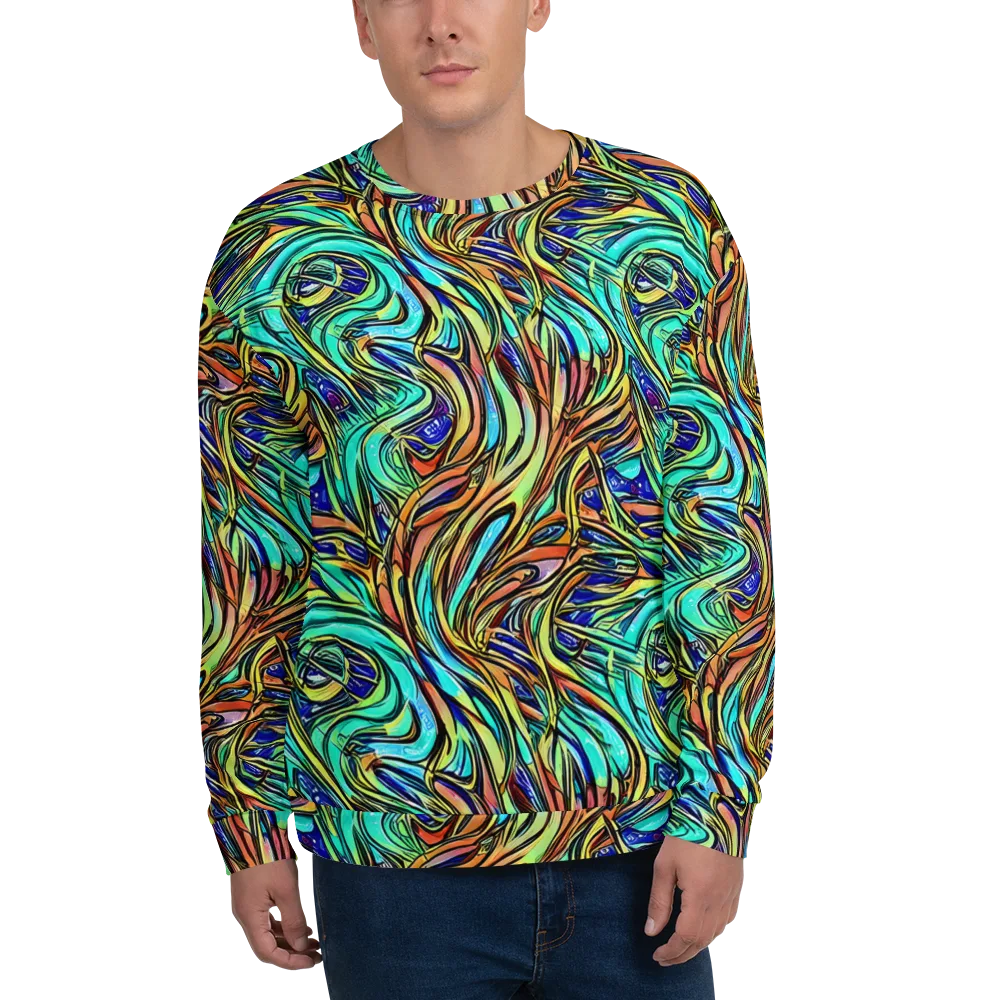 Cobalt Flow on Sweatshirt — Front
