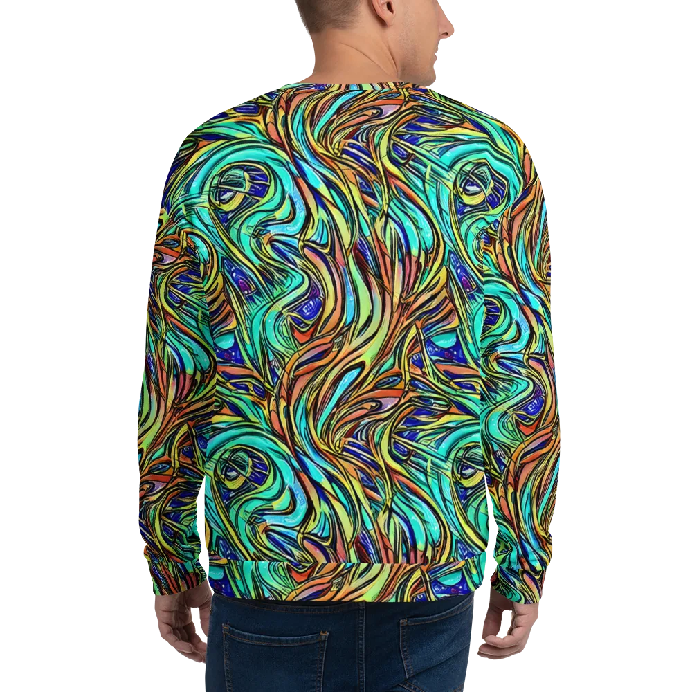 Cobalt Flow on Sweatshirt — Back