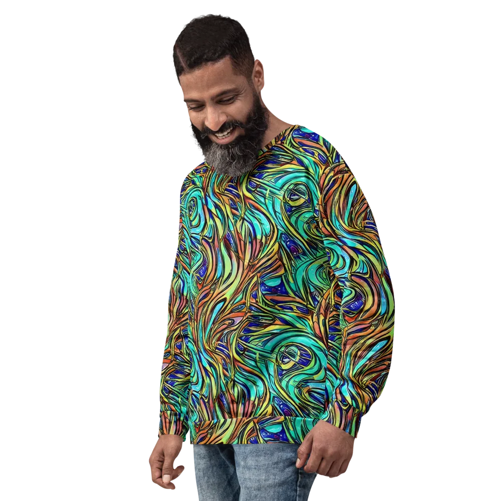 Cobalt Flow on Sweatshirt — Left Front