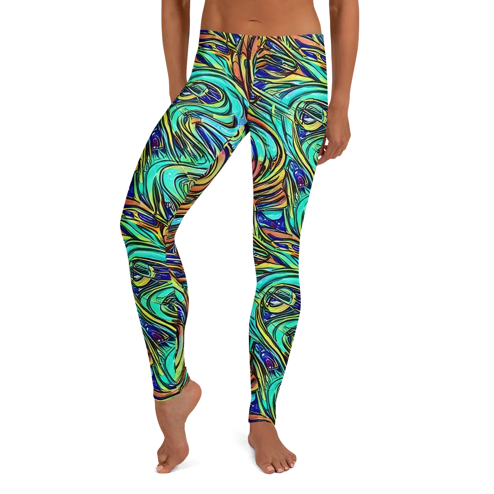 Cobalt Flow on Leggings — Front