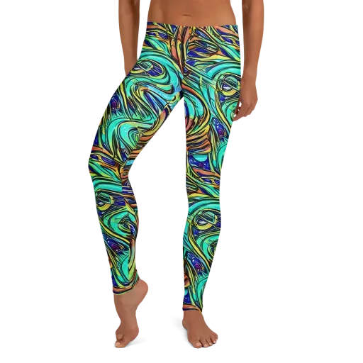 Cobalt Flow on a Leggings