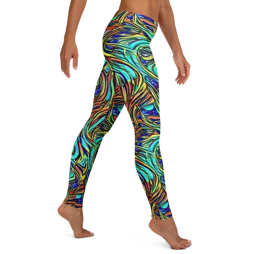 Cobalt Flow on Leggings — Right