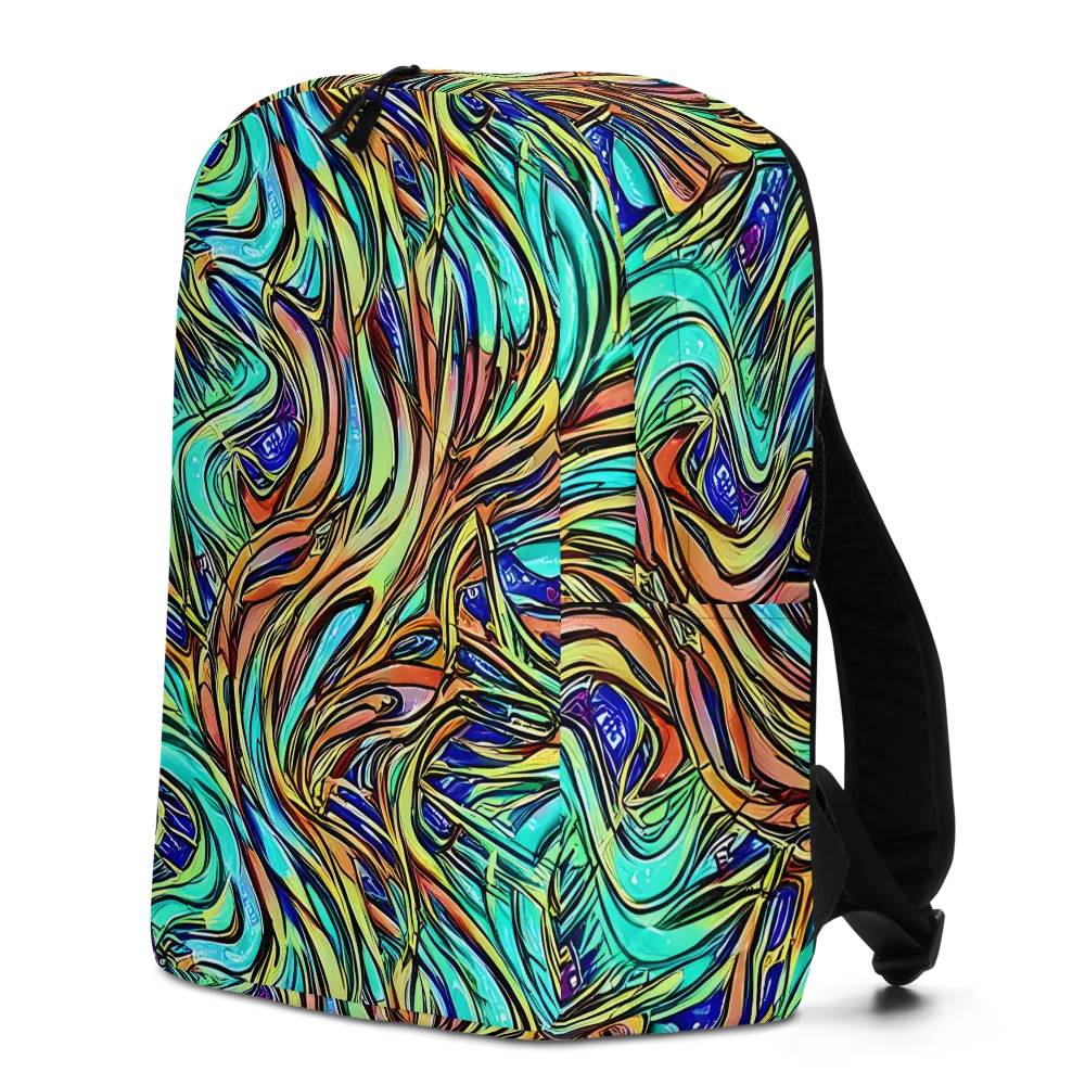 Cobalt Flow on Minimalist Backpack — Left