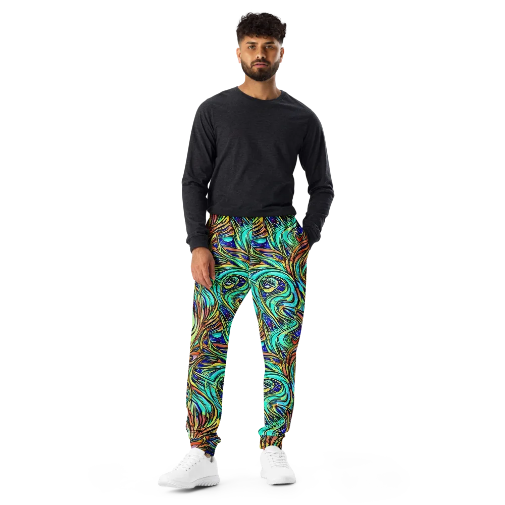 Cobalt Flow on Men's Joggers — Front