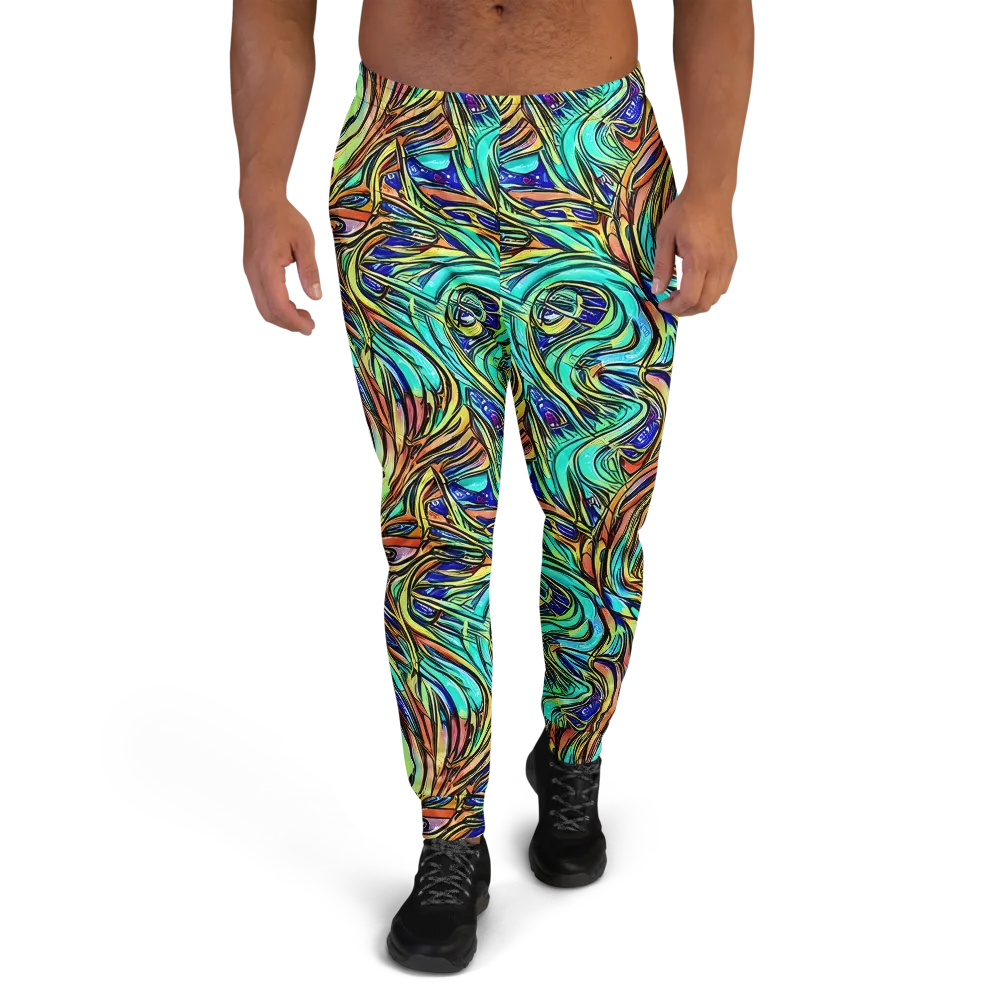 Cobalt Flow on Men's Joggers — Front