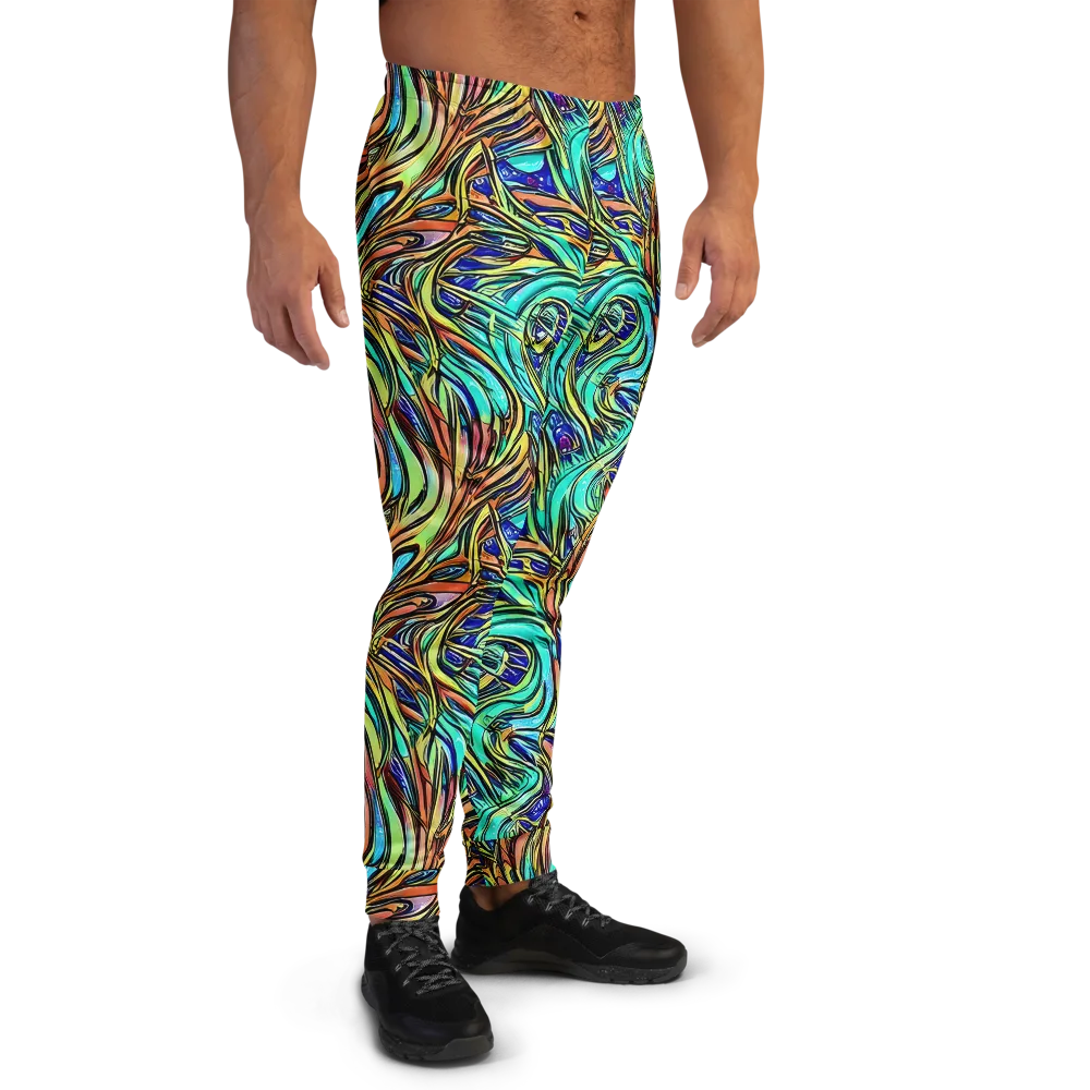 Cobalt Flow on Men's Joggers — Right