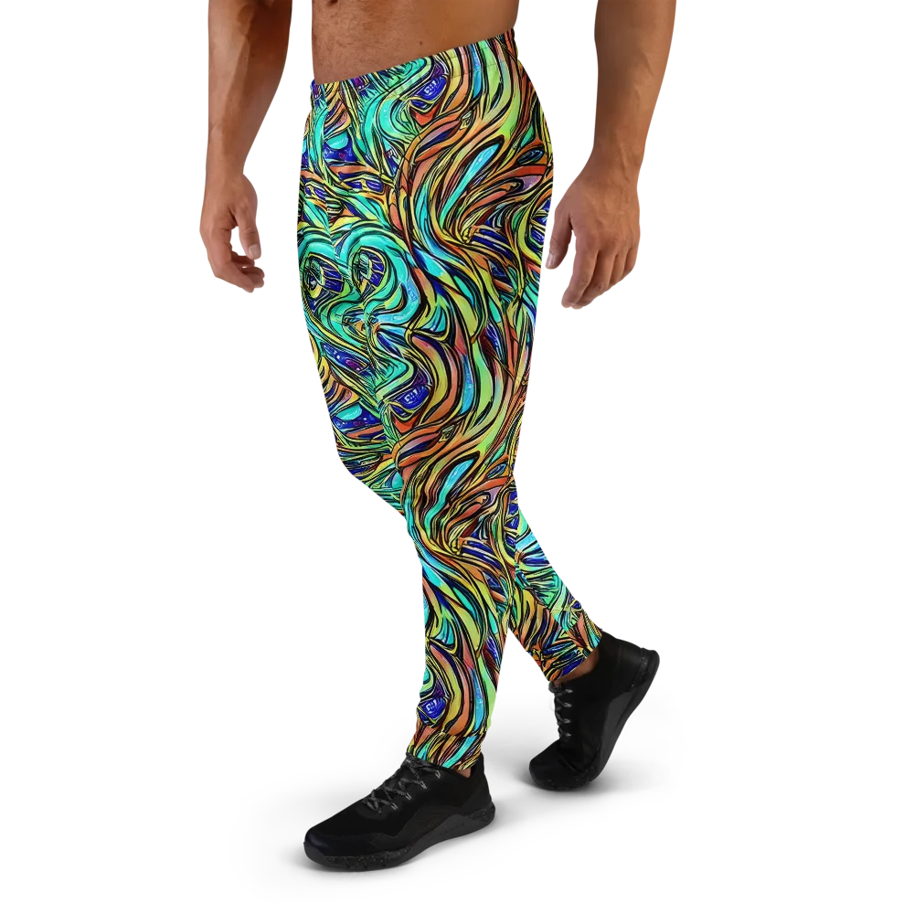 Cobalt Flow on Men's Joggers — Left