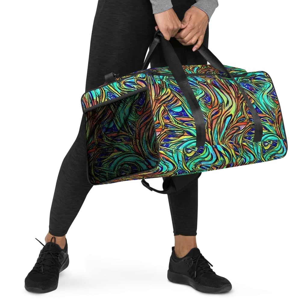 Cobalt Flow on Duffle Bag — Right Front