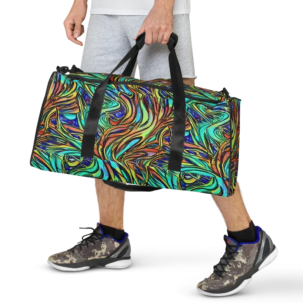 Cobalt Flow on Duffle Bag — Front