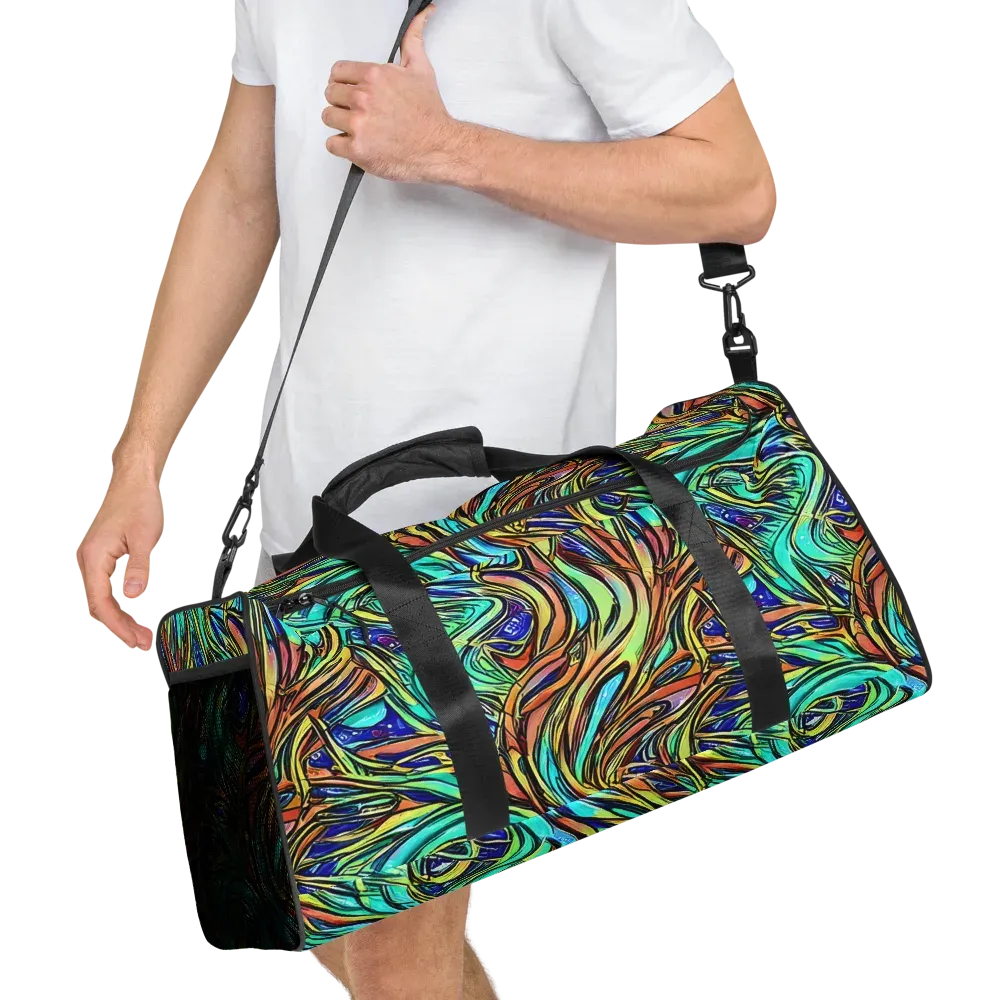 Cobalt Flow on Duffle Bag — Right Front