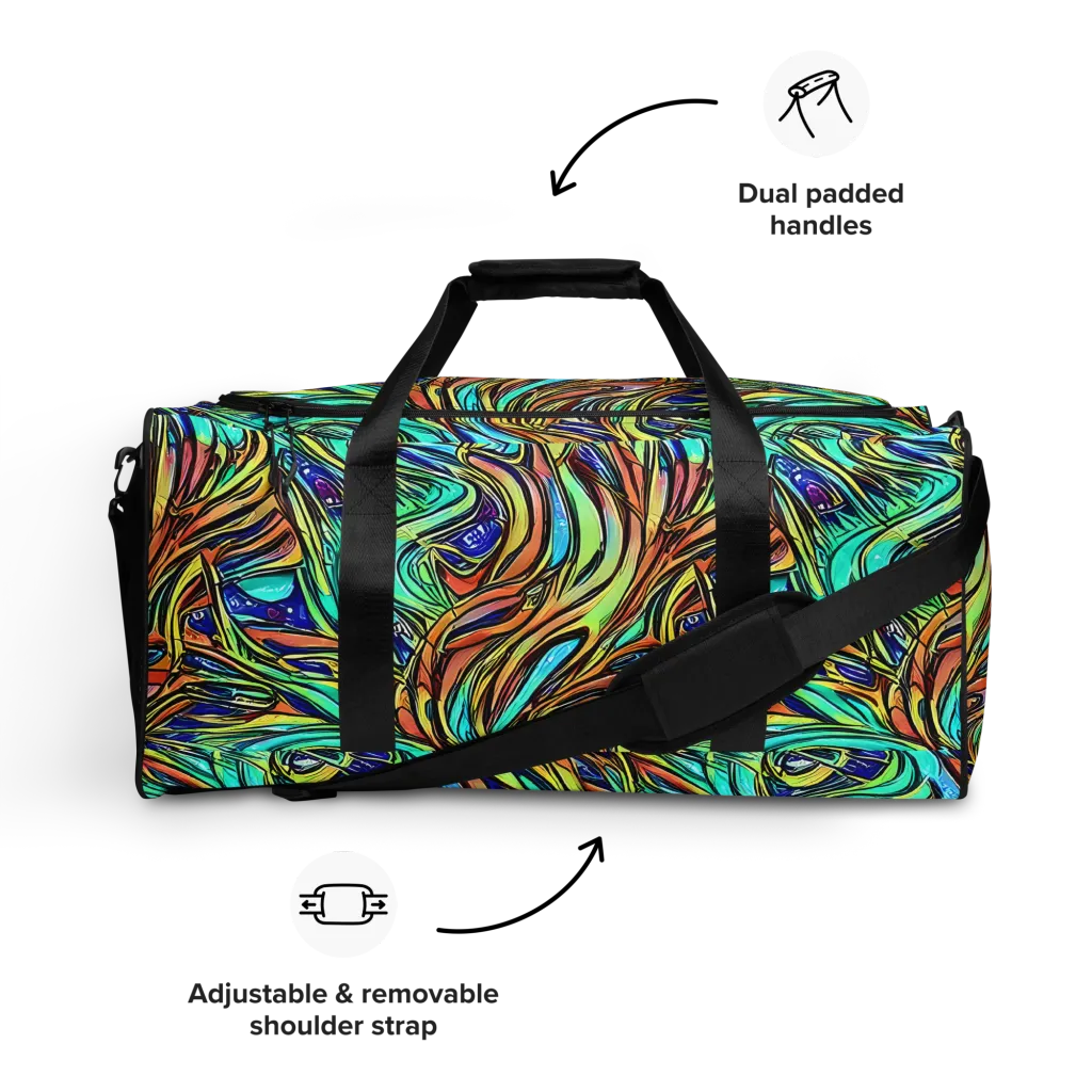 Cobalt Flow on Duffle Bag — Front
