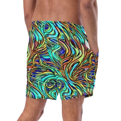 Cobalt Flow on a Swim Trunks