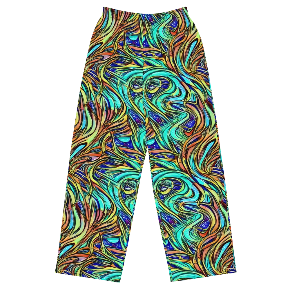 Cobalt Flow on Wide-Leg Pants — Front