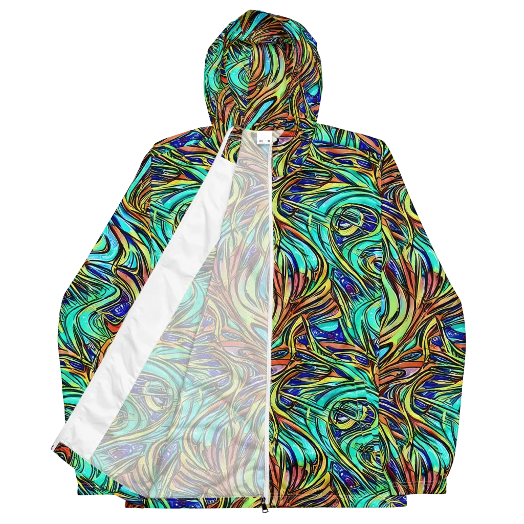 Cobalt Flow on Men's Windbreaker — Front