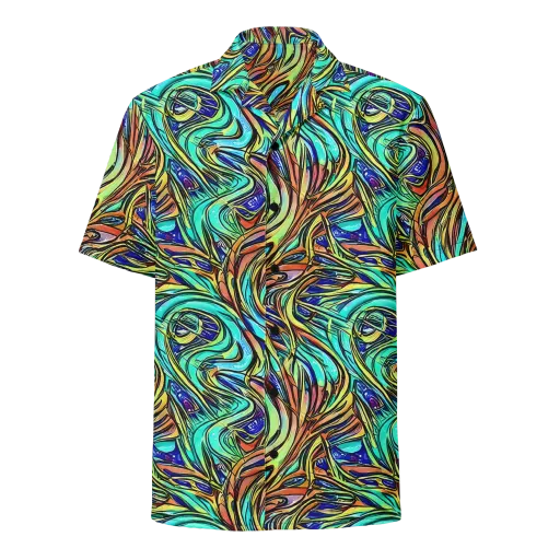 Cobalt Flow on a Button Shirt