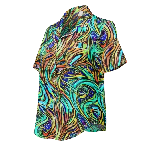 Cobalt Flow on a Women's Short Sleeve Pajama Top
