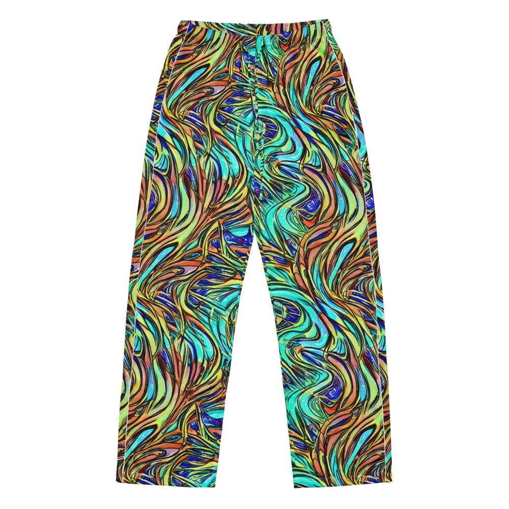 Cobalt Flow on Women's Pajama Pants — Front