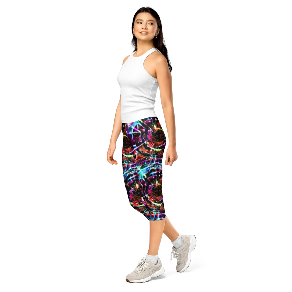 Laser Tempest on Capri Leggings — Left Front