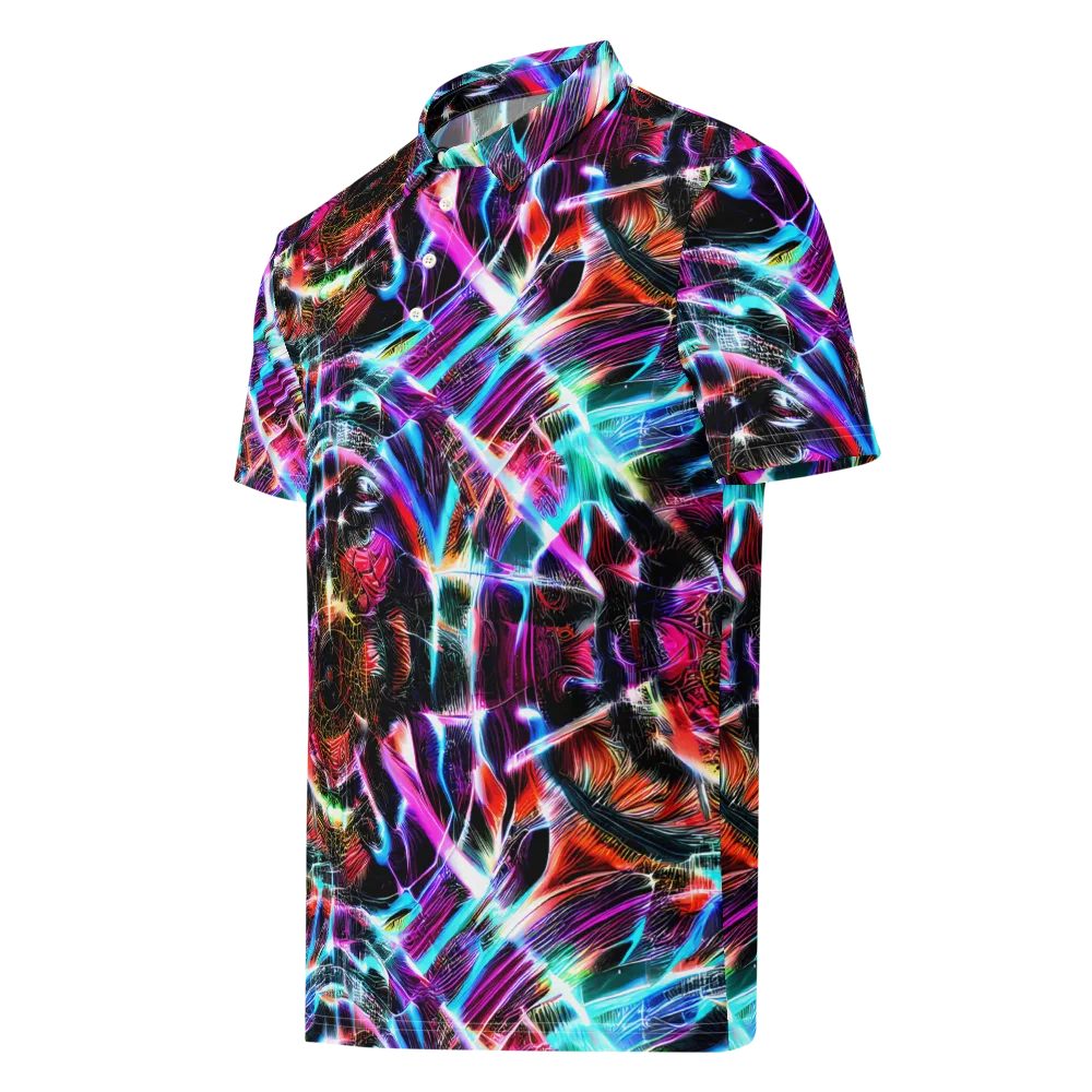 Laser Tempest on Men's Slim Fit Polo Shirt — Left Front