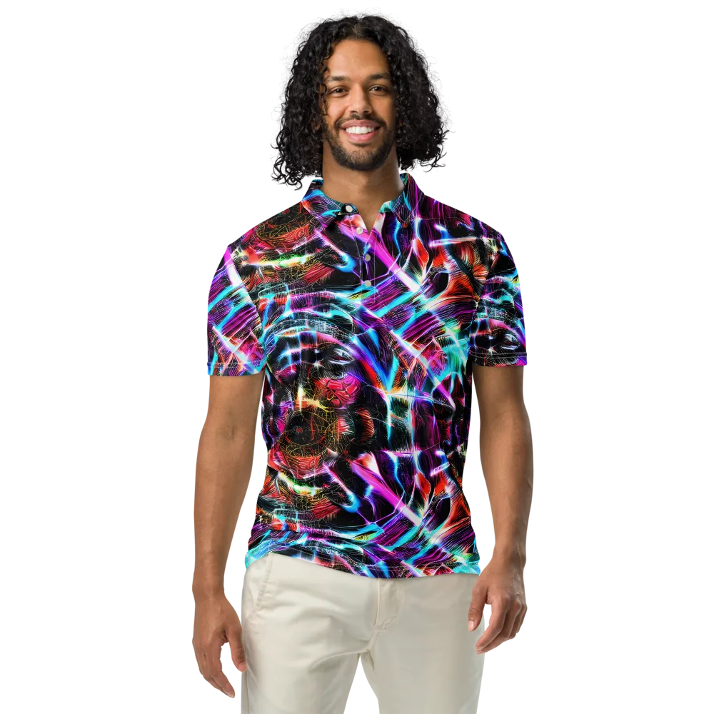 Laser Tempest on Men's Slim Fit Polo Shirt — Front