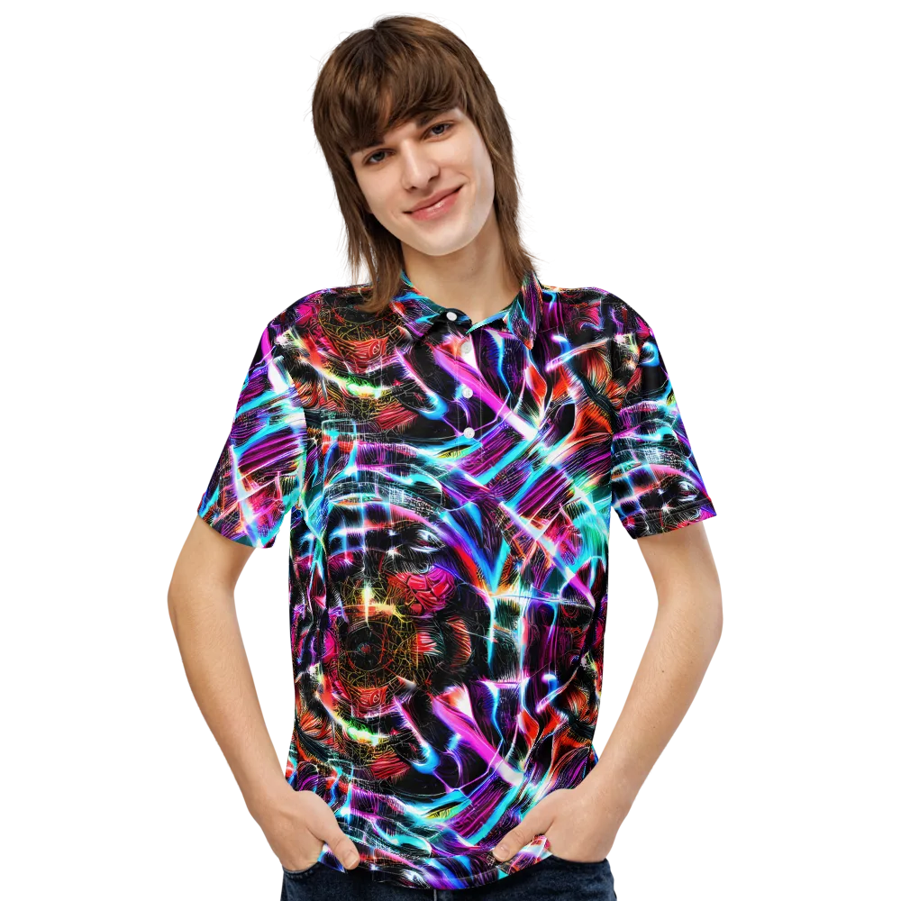 Laser Tempest on Men's Slim Fit Polo Shirt — Front