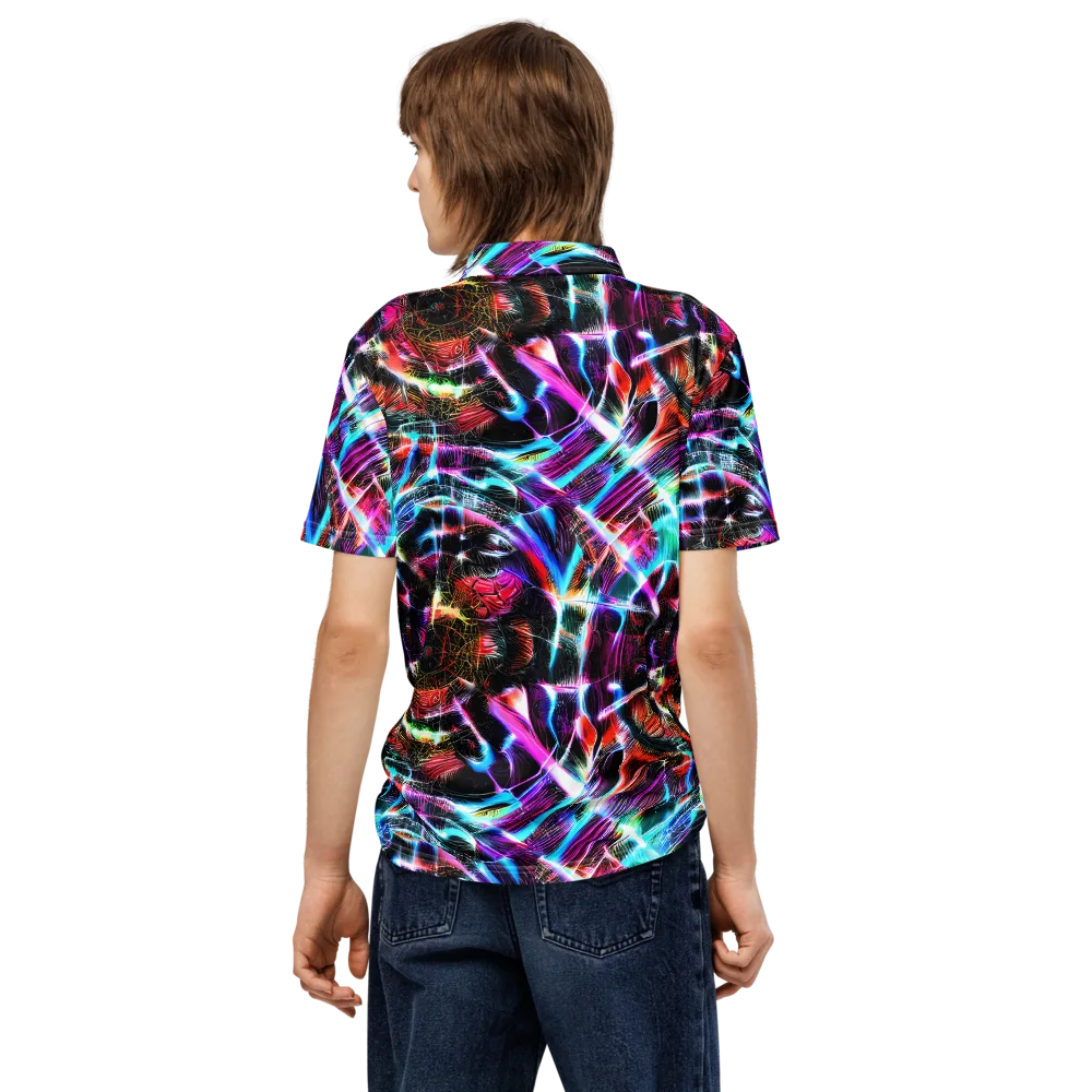 Laser Tempest on Men's Slim Fit Polo Shirt — Back
