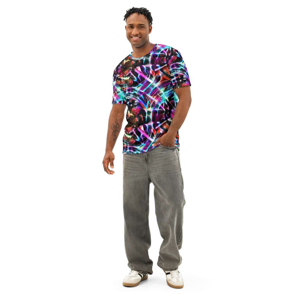 Laser Tempest on Men's Cotton Crew Neck T-Shirt — Front