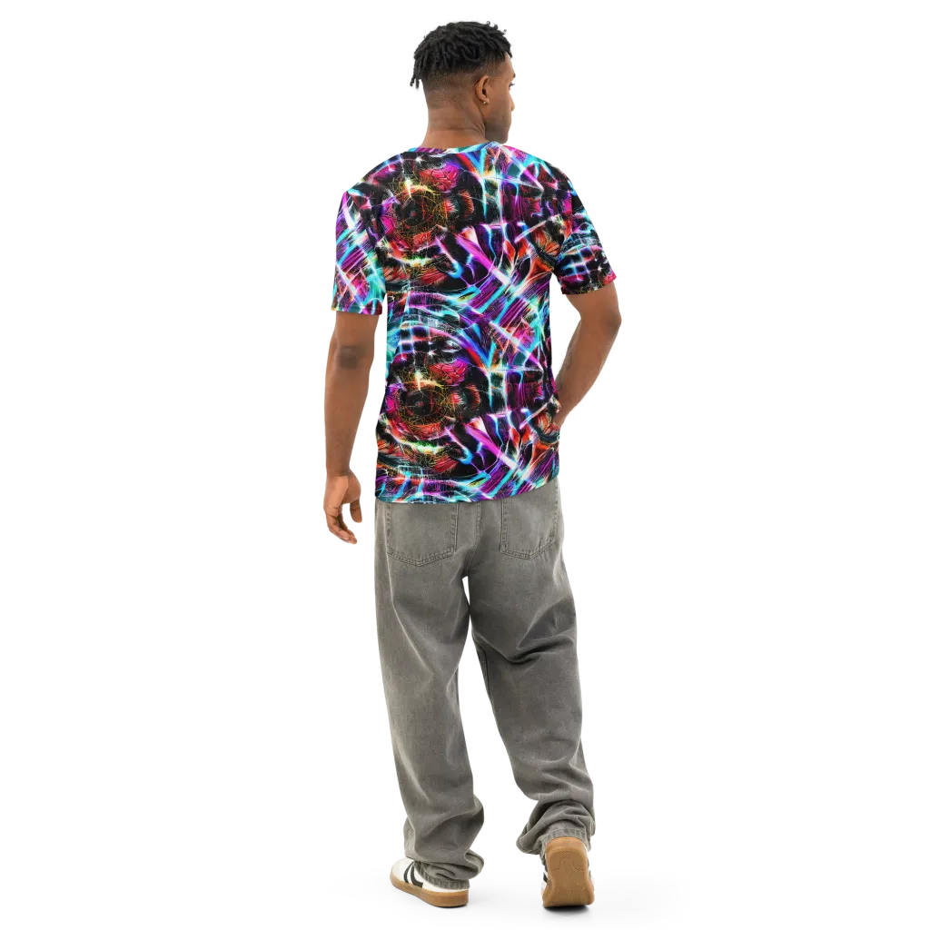 Laser Tempest on Men's Cotton Crew Neck T-Shirt — Back