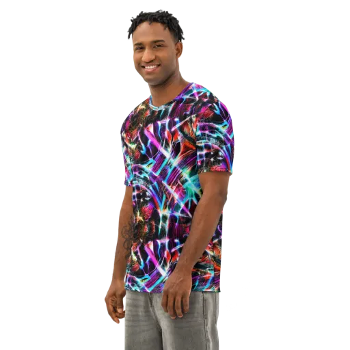 Laser Tempest on a Men's Cotton Crew Neck T-Shirt