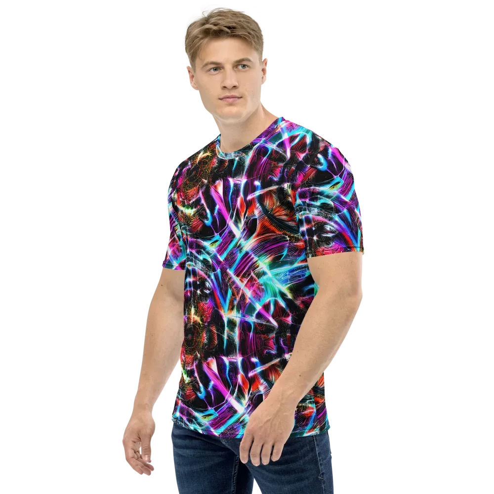 Laser Tempest on Men's Crew Neck T-Shirt — Left