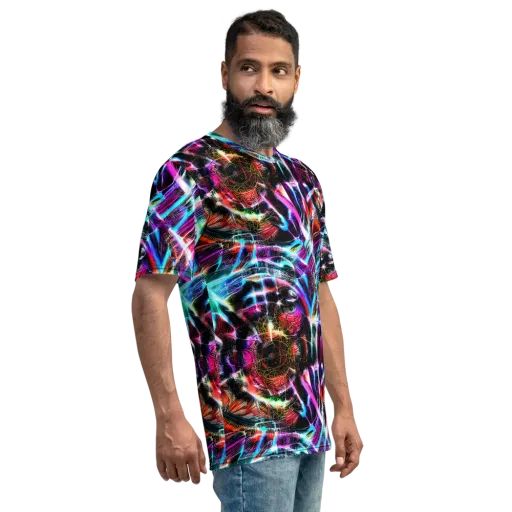 Laser Tempest on a Men's Crew Neck T-Shirt