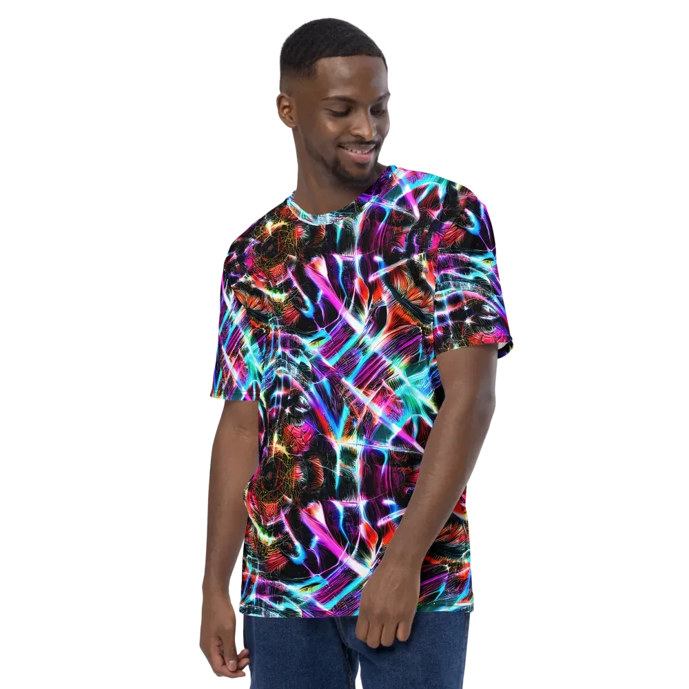Laser Tempest on Men's Crew Neck T-Shirt — Left