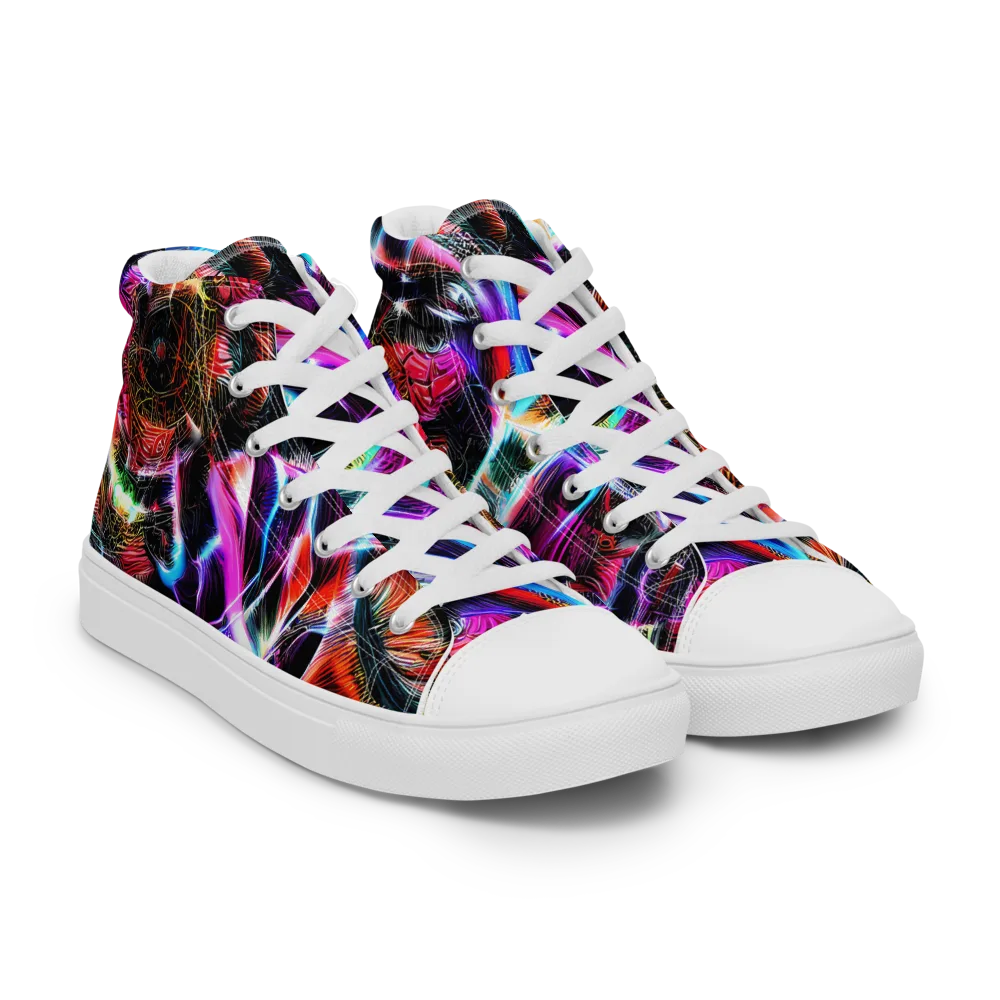 Laser Tempest on Men's High Top Canvas Shoes — Right Front