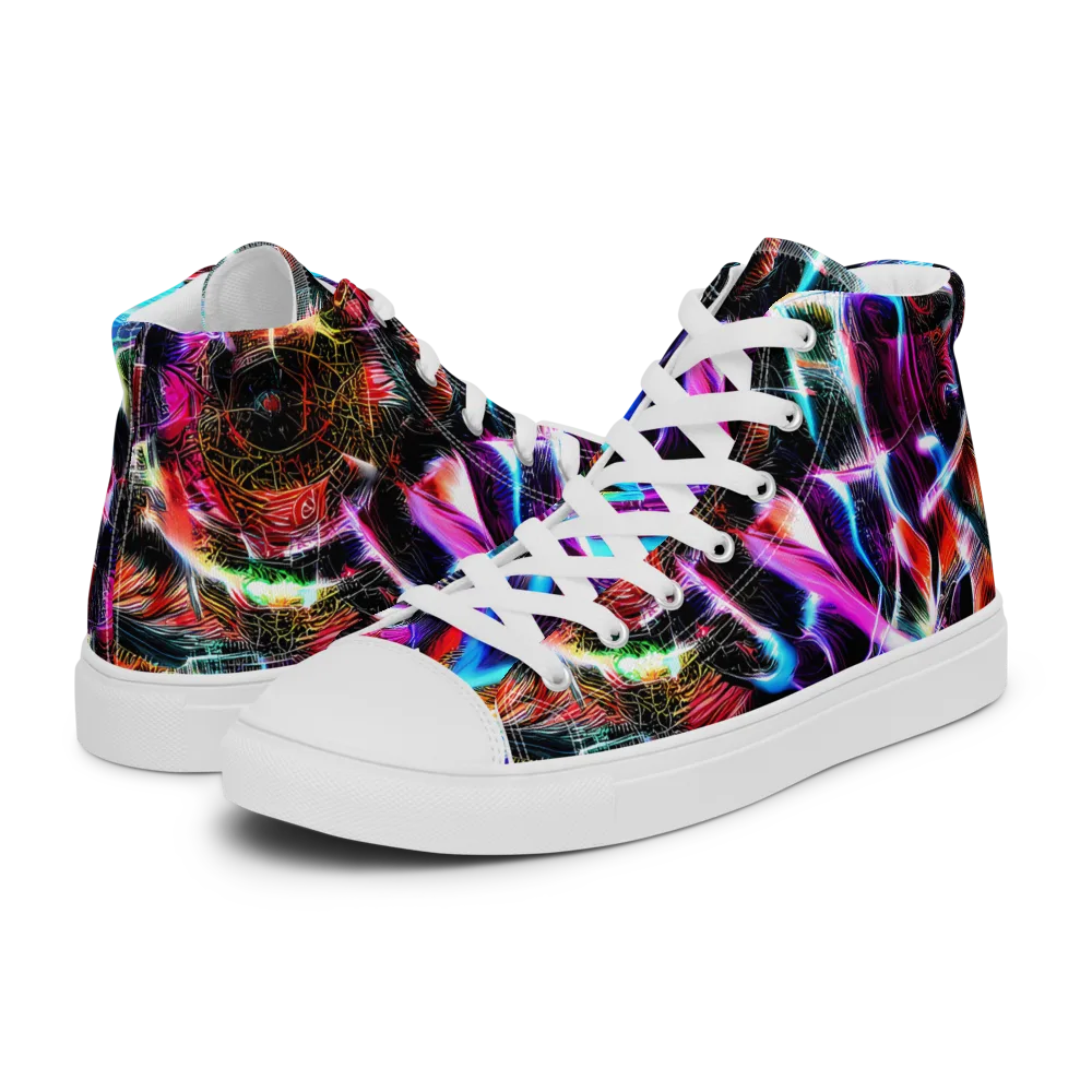 Laser Tempest on Men's High Top Canvas Shoes — Left