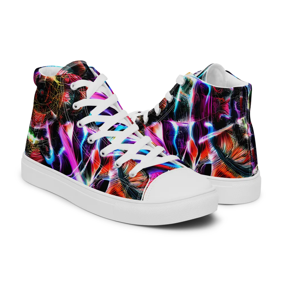 Laser Tempest on Men's High Top Canvas Shoes — Right