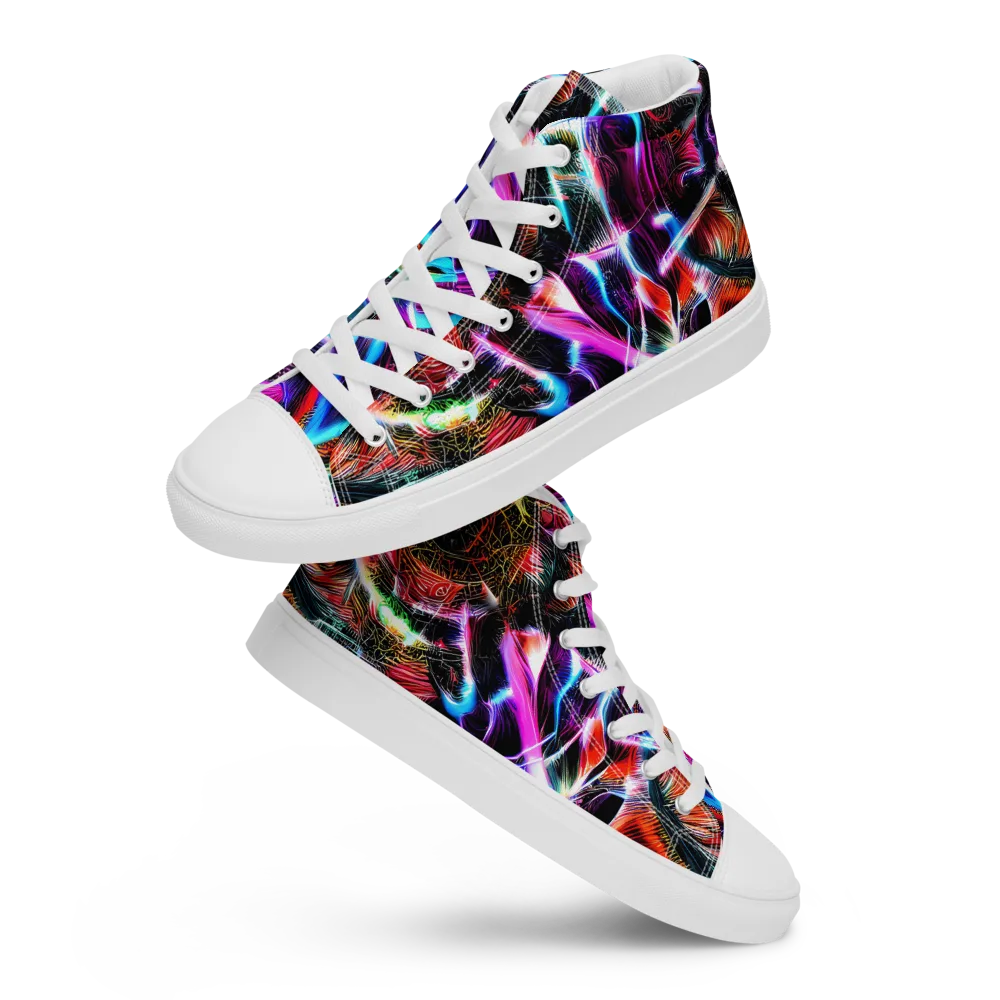 Laser Tempest on Men's High Top Canvas Shoes — Front