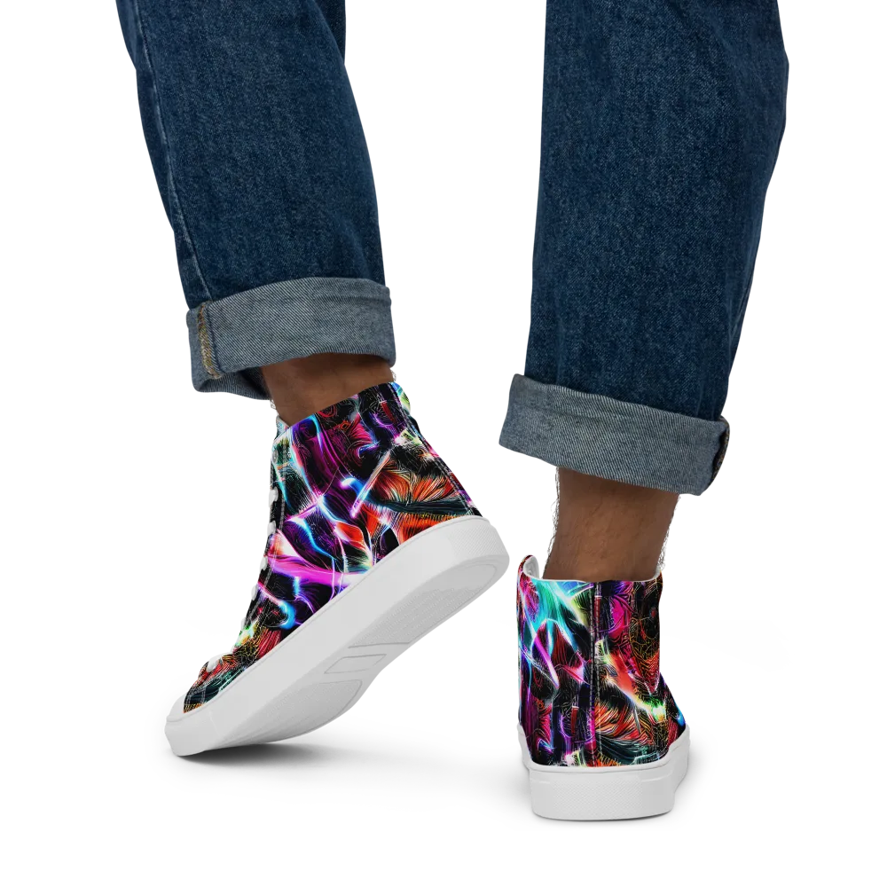 Laser Tempest on Men's High Top Canvas Shoes — Back